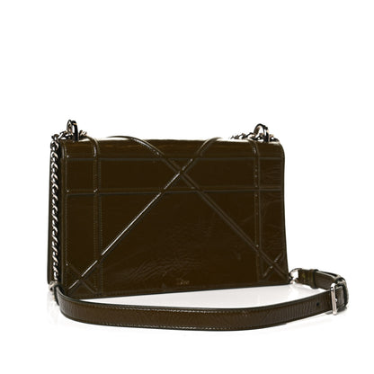 Christian Dior Patent Medium Diorama Flap Bag Green 3 of 12