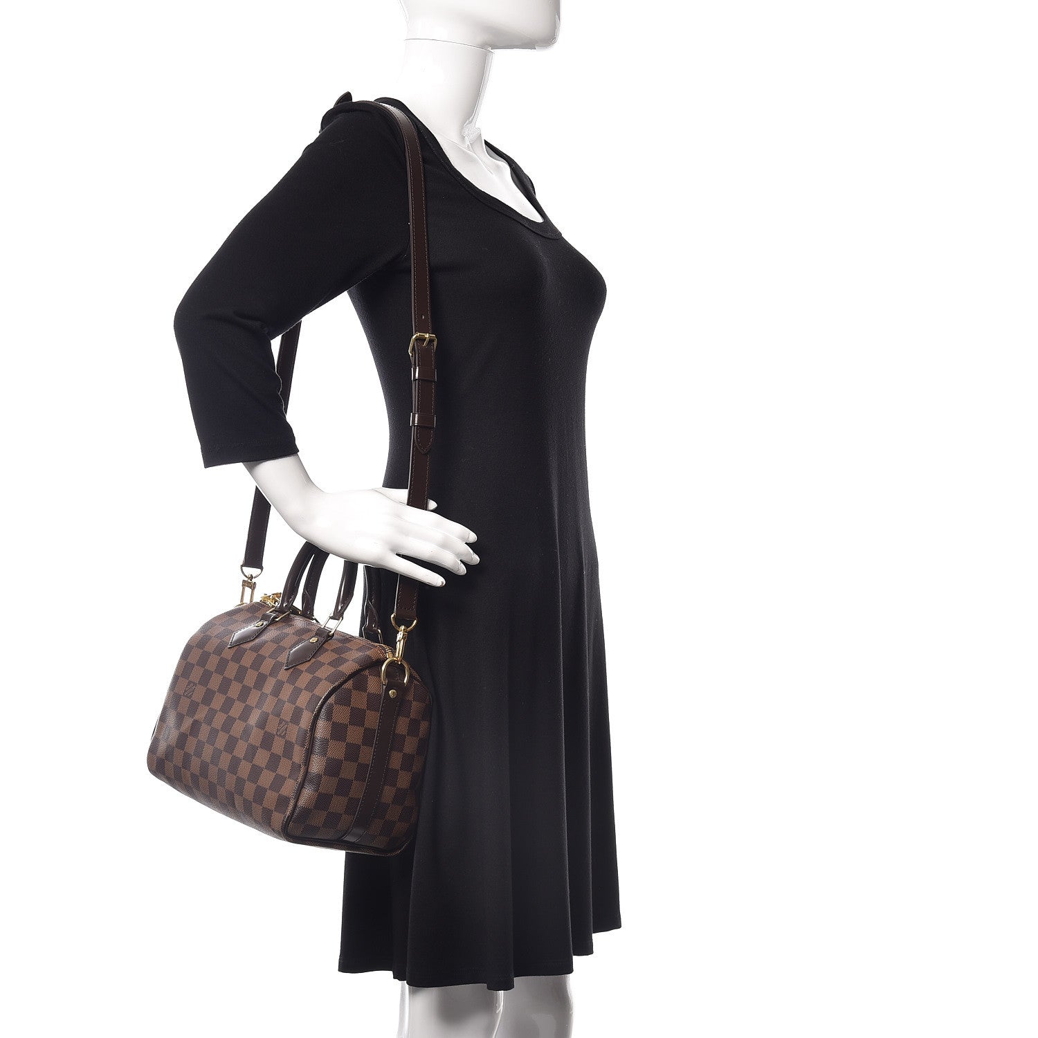 Louis Vuitton Damier Ebene Speedy Bandouliere 25 2 of 9