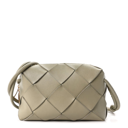 Bottega Veneta Lambskin Maxi Intrecciato Small Cassette Camera Bag Travertine 1 of 9