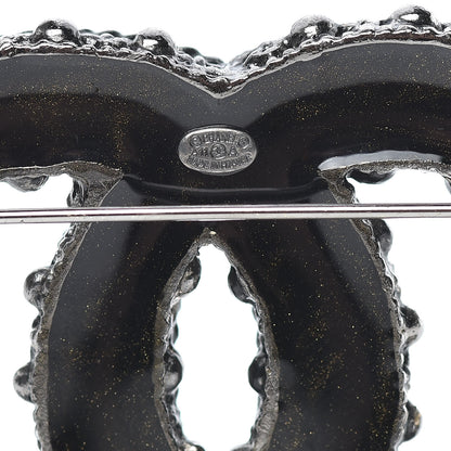 Chanel Ruthenium Beaded Chain CC Large Brooch 4 of 5