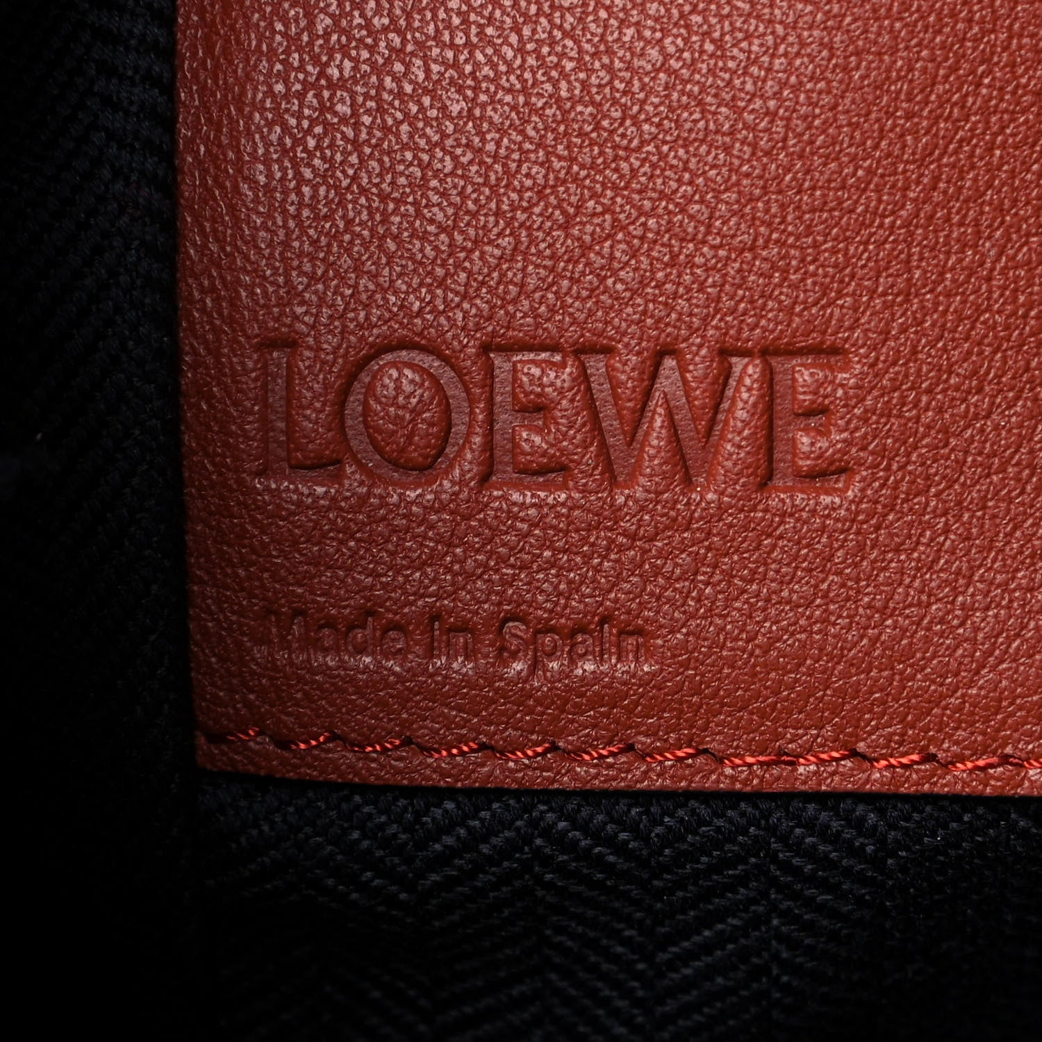 Loewe Calfskin Tweed Small Hammock Shoulder Bag Cypress Tan 9 of 12