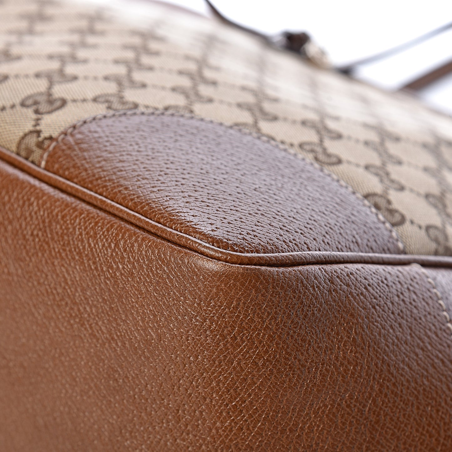 Monogram Medium Bree Zippered Tote Beige Tabacco