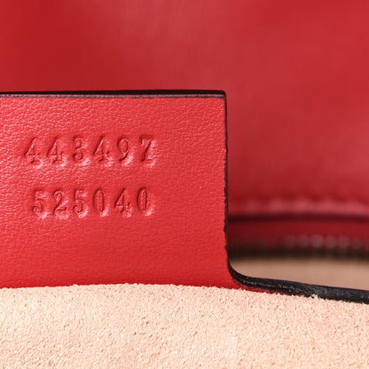 Gucci Calfskin Matelasse Small GG Marmont Shoulder Bag Hibiscus Red 6 of 15