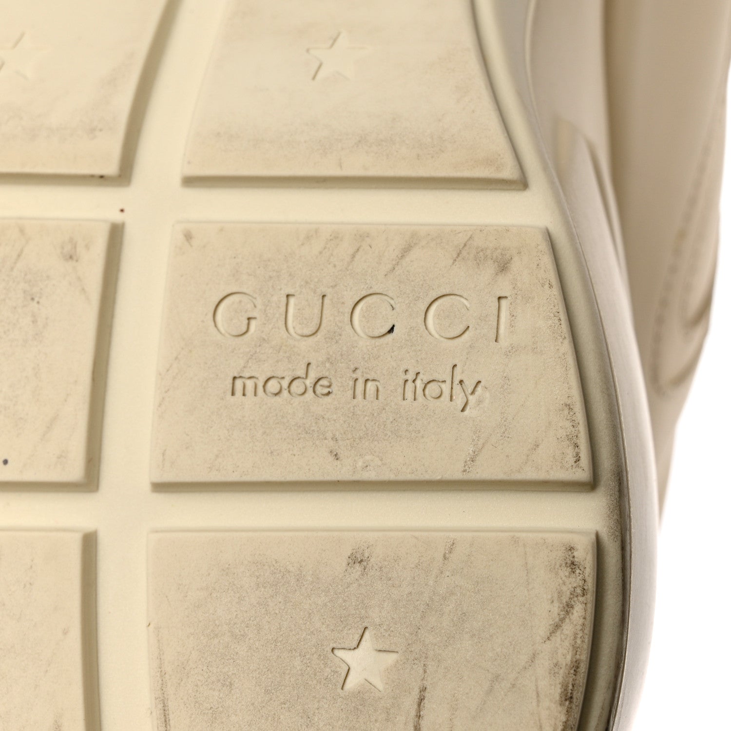 Gucci Calfskin Logo Womens Rhyton Sneakers 40 Ivory 8 of 12