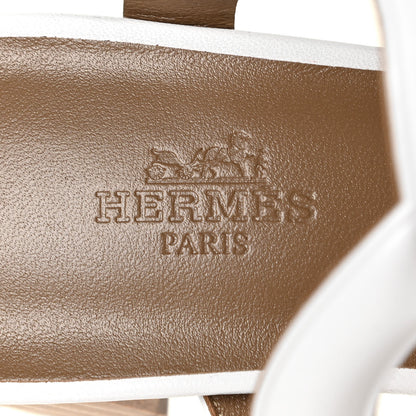 Hermes Nappa Bikini Sandals 37.5 White 11 of 14