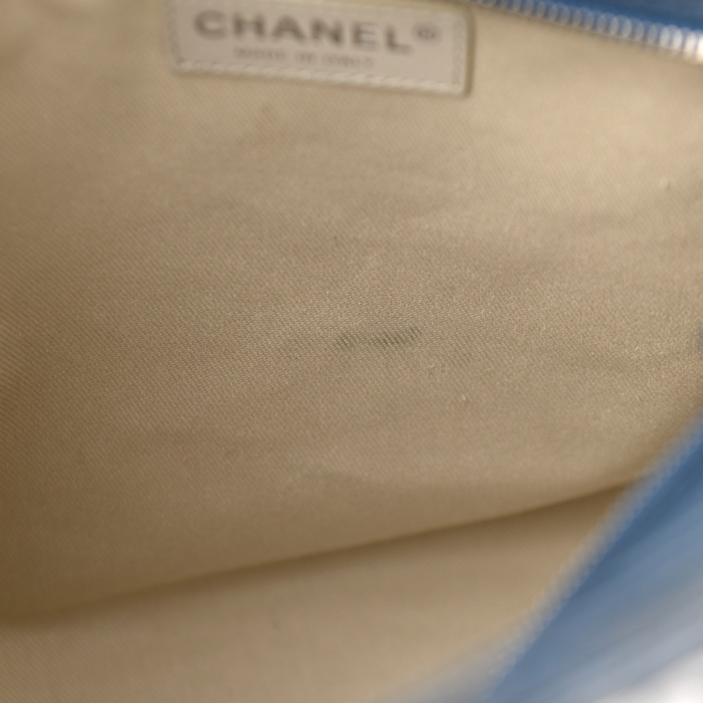 Calfskin Quilted In The Business North South Tote Blue