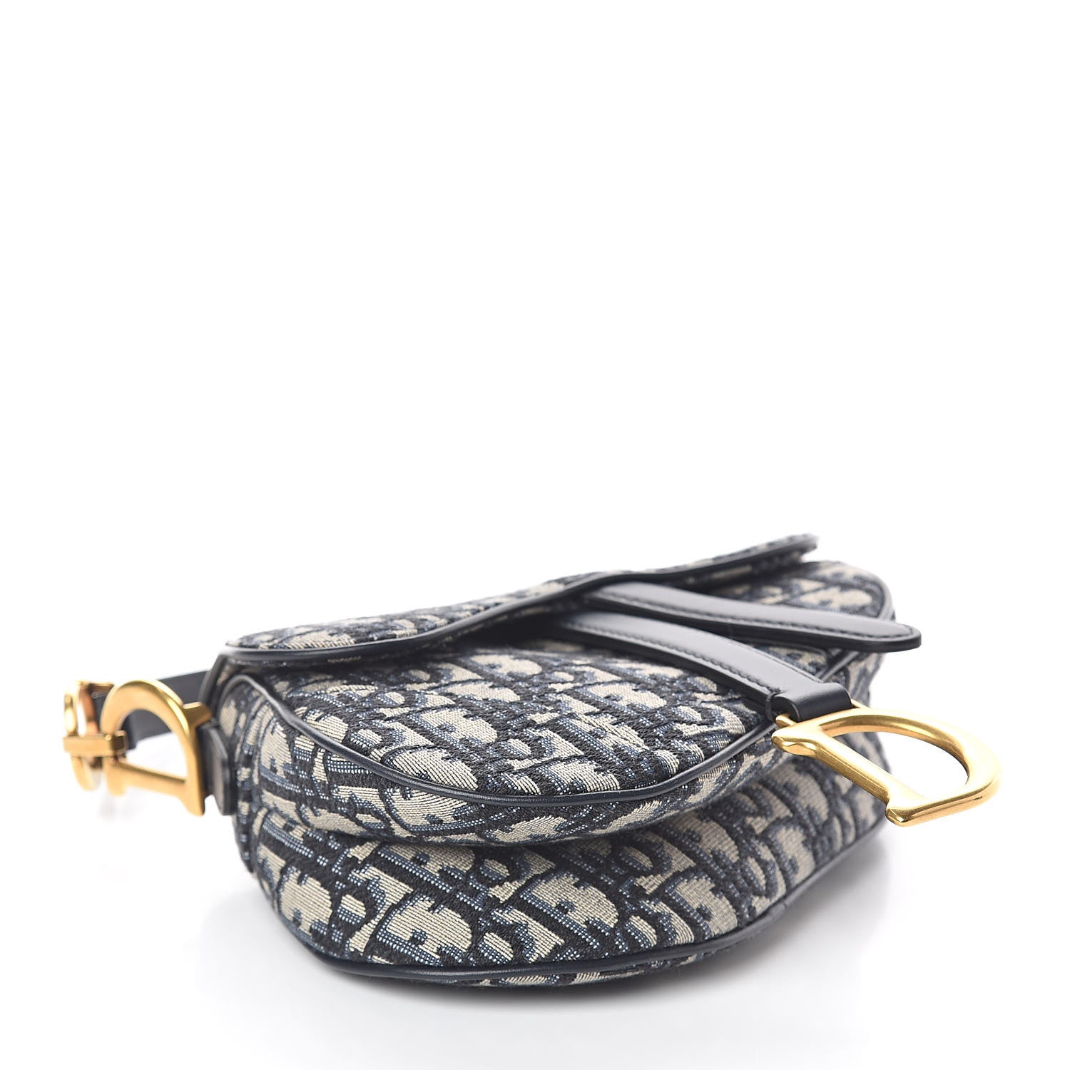 Christian Dior Oblique Mini Saddle Bag Blue 4 of 8