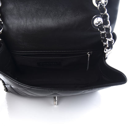 Chanel Crumpled Calfskin Medium Chain Flap Black 5 of 10