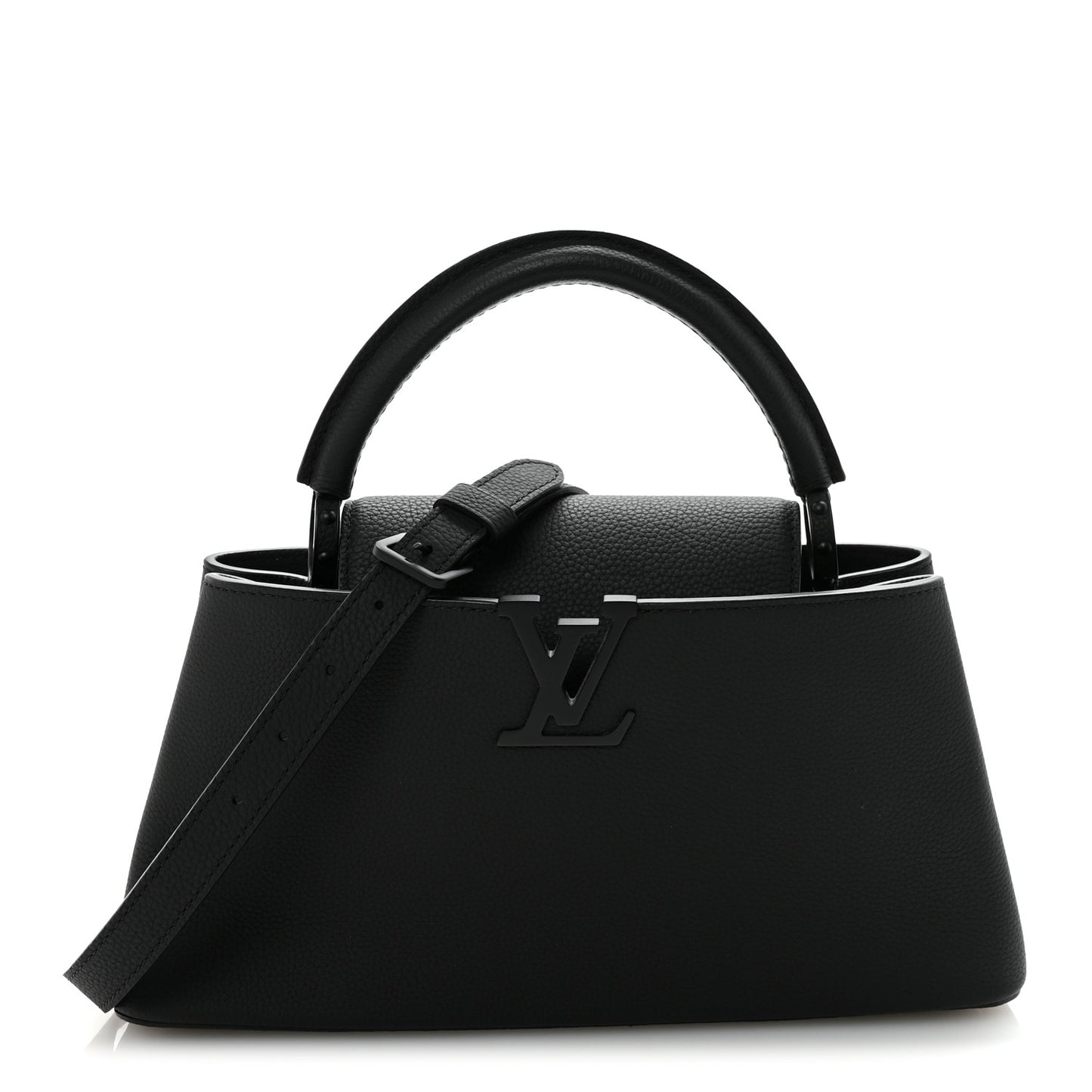 Taurillon Capucines East West MM Matte Black