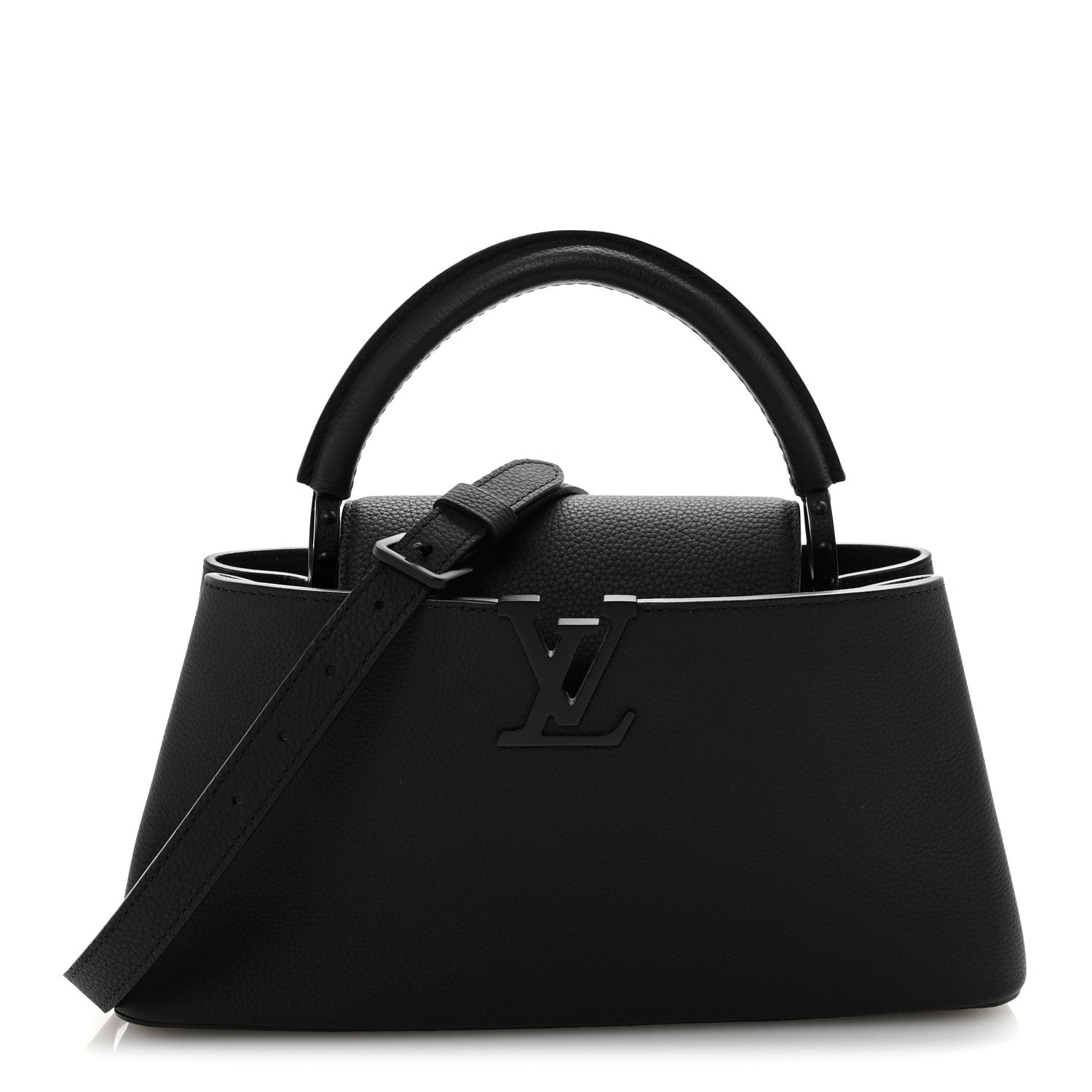Louis Vuitton Taurillon Capucines East West MM Matte Black 1 of 9