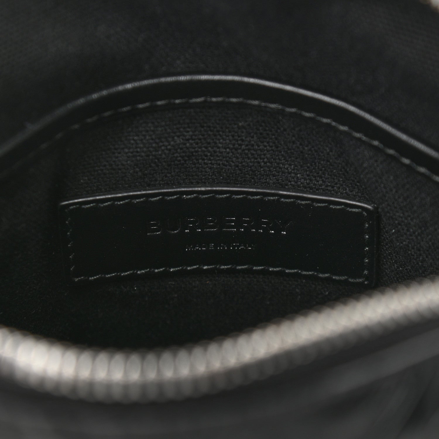 Burberry Calfskin Embossed TB Freddie Crossbody Bag Black 5 of 8