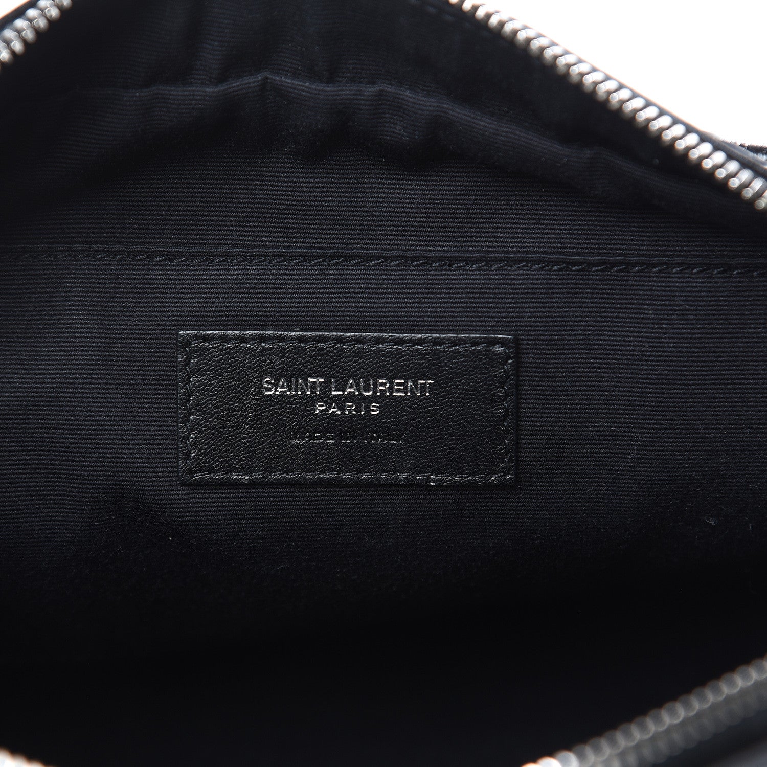 Saint Laurent Cracked Shiny Calfskin Matelasse Monogram Lou Camera Bag Black 6 of 9