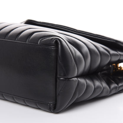 Saint Laurent Calfskin Y Quilted Monogram Medium Loulou Chain Satchel Black 10 of 11