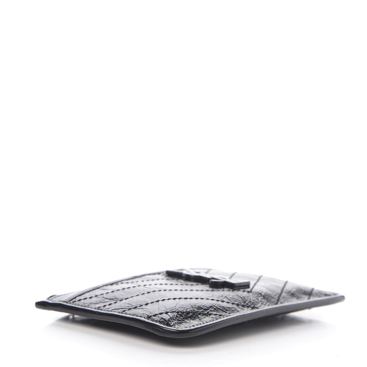 Saint Laurent Crinkled Calfskin Matelasse Monogram Niki Bill Pouch Black 3 of 6