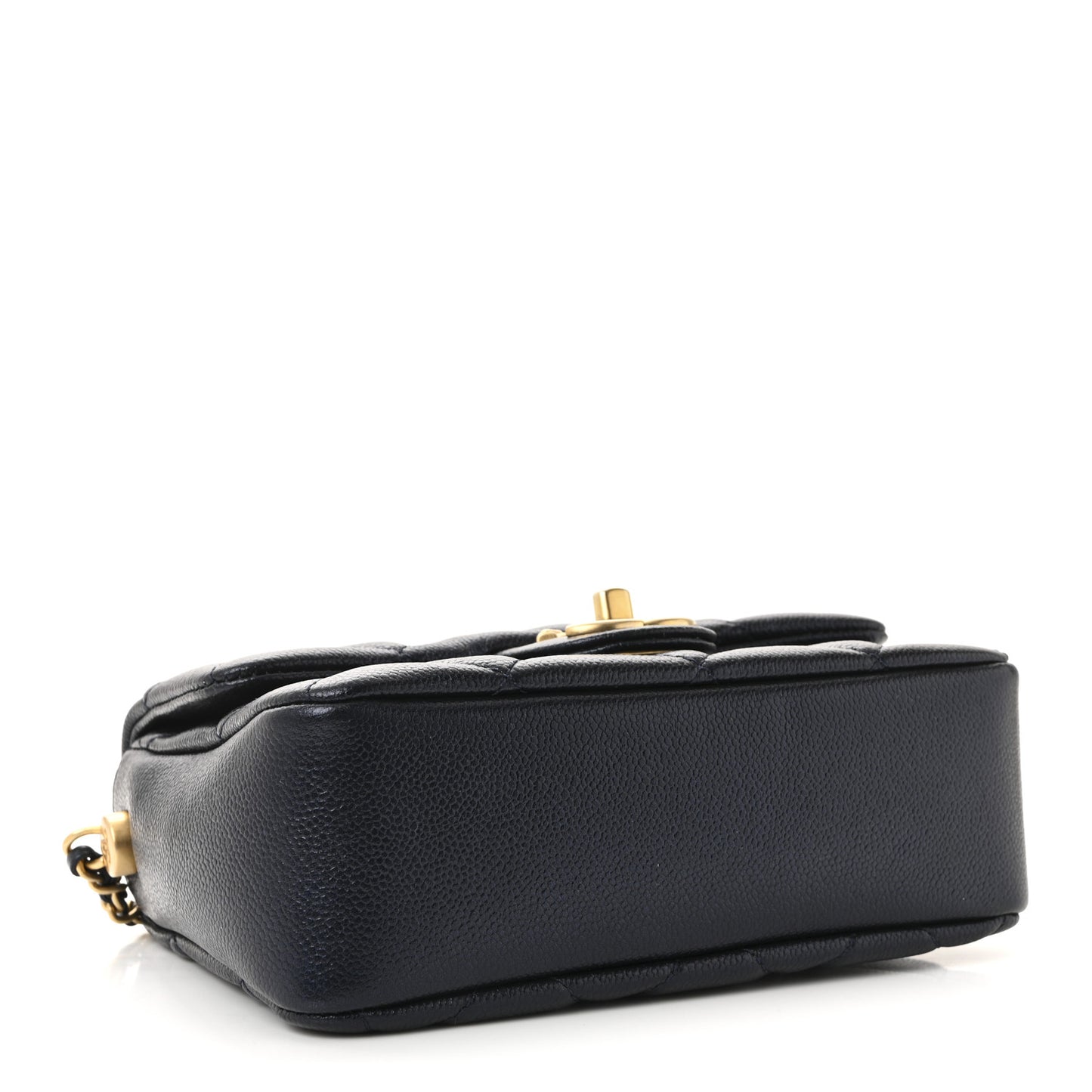 Iridescent Caviar Quilted Mini My Perfect Flap Black