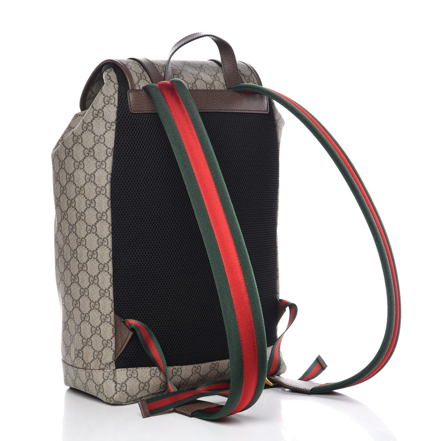 Soft GG Supreme Monogram Neo Vintage Double Buckle Backpack Beige New Acero Crop