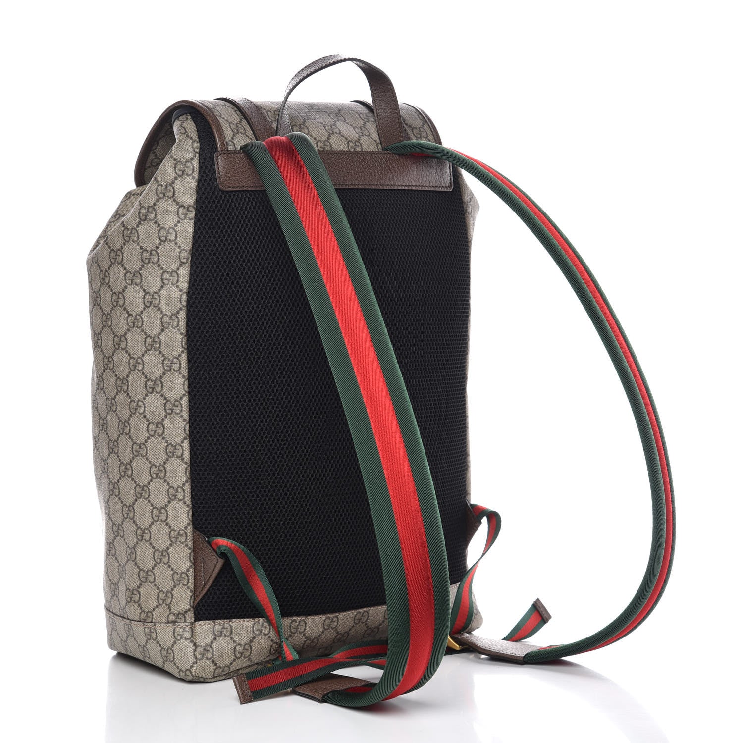Gucci Soft GG Supreme Monogram Neo Vintage Double Buckle Backpack Beige New Acero Crop 3 of 9