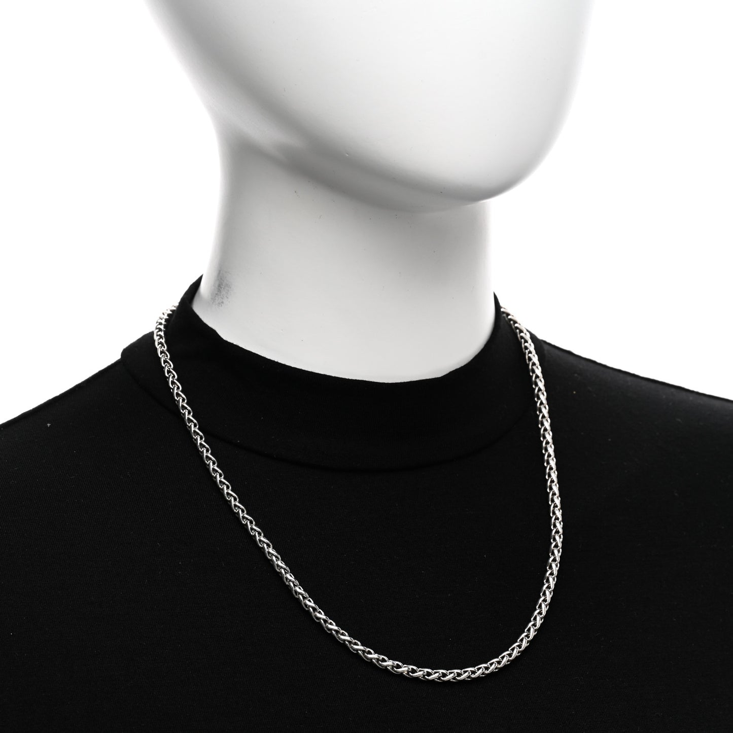 Sterling Silver 4mm Wheat Chain Necklace 20"