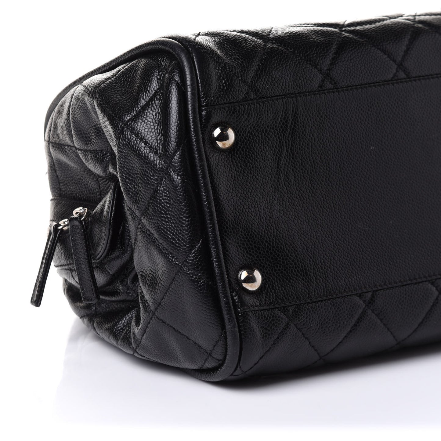 Caviar Quilted CC Timeless Bowler Black