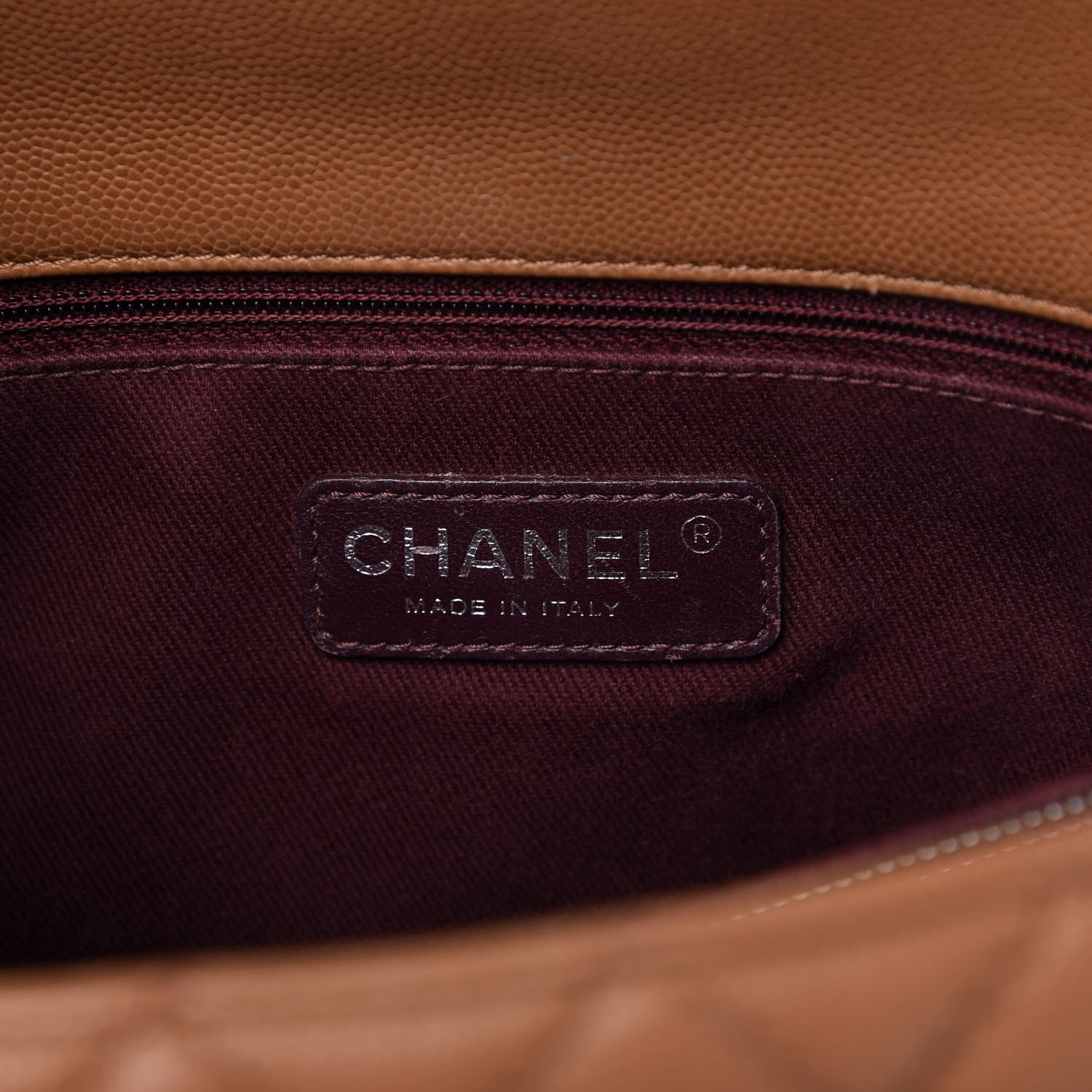 Chanel Caviar Quilted Small Coco Handle Flap Camel 8 of 14