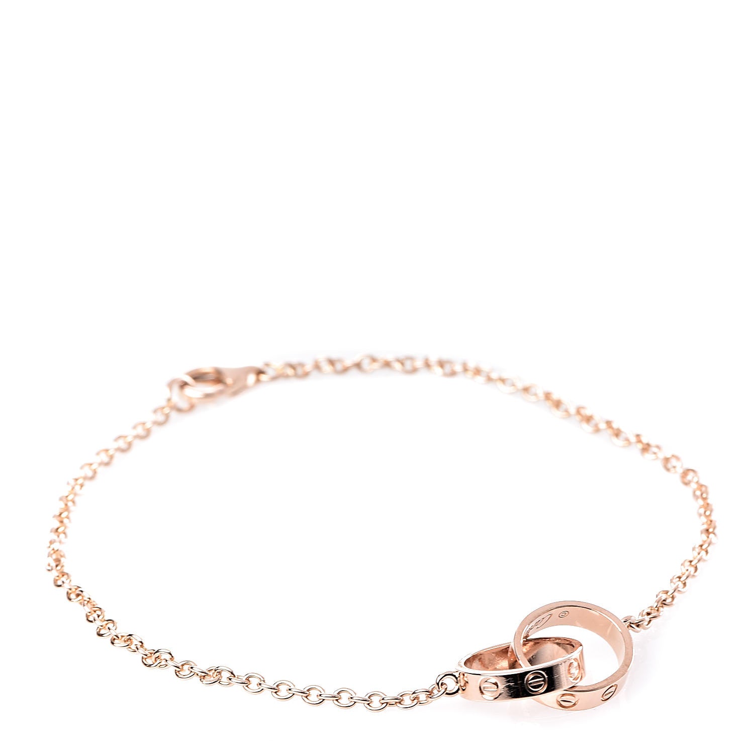 Cartier 18K Pink Gold Interlocking LOVE Bracelet 1 of 8