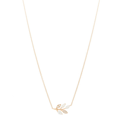 Tiffany 18K Rose Gold Diamond Victoria Vine Pendant Necklace 1 of 6