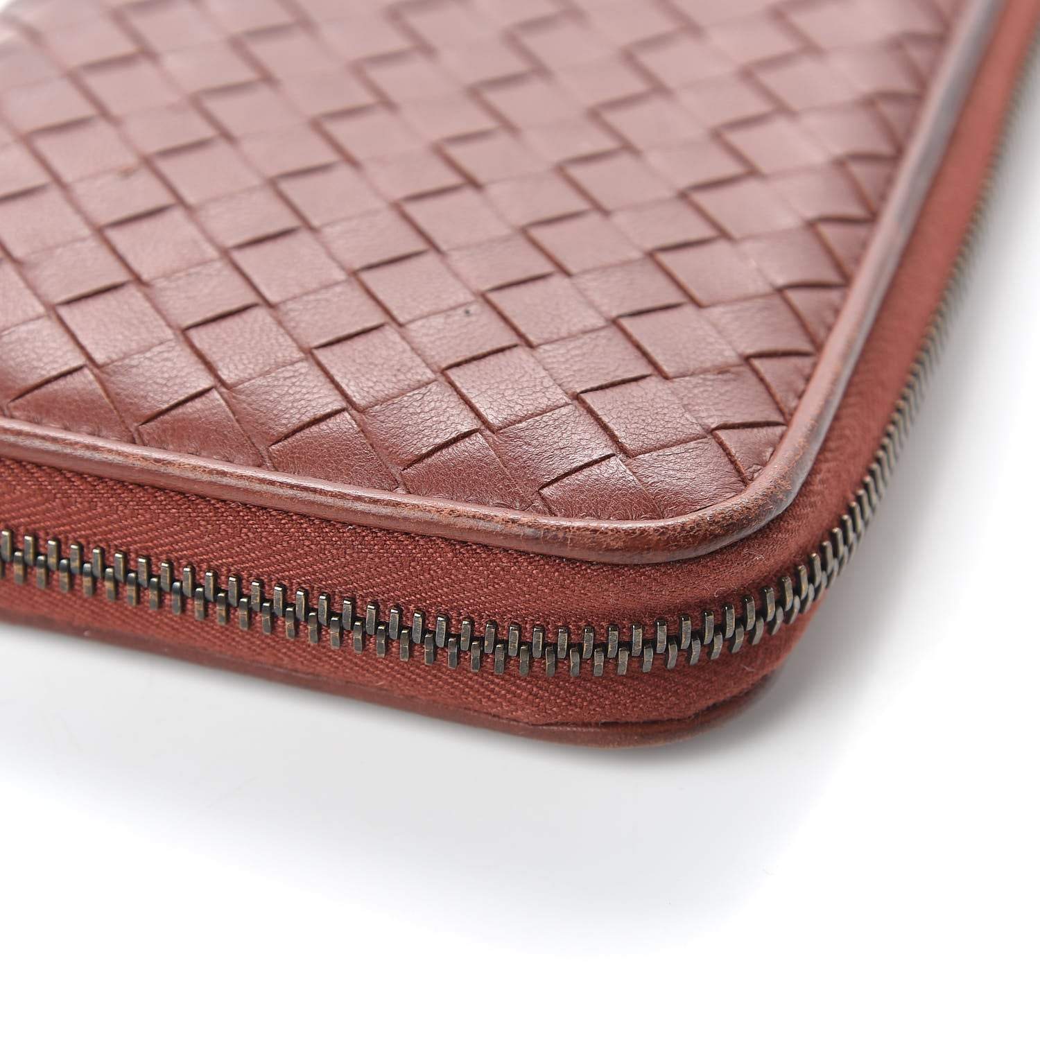 Bottega Veneta Nappa Intrecciato Zip Around Wallet Canyon 10 of 10