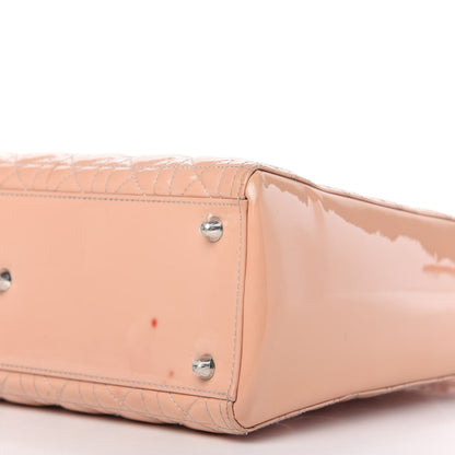 Christian Dior Patent Cannage Large Lady Dior Light Pink 7 of 15