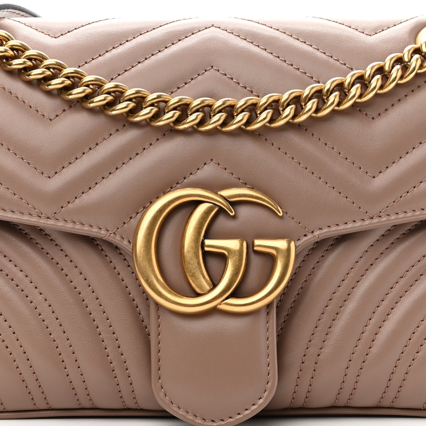 Calfskin Matelasse Small GG Marmont Shoulder Bag Porcelain Rose