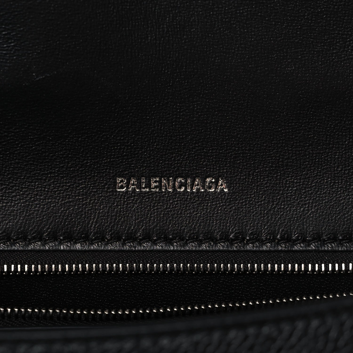Balenciaga Grained Calfskin Small Hourglass Top Handle Bag Black 6 of 11