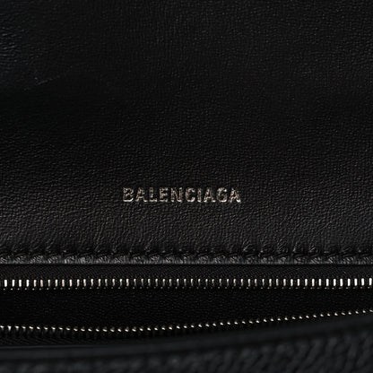 Balenciaga Grained Calfskin Small Hourglass Top Handle Bag Black 6 of 11