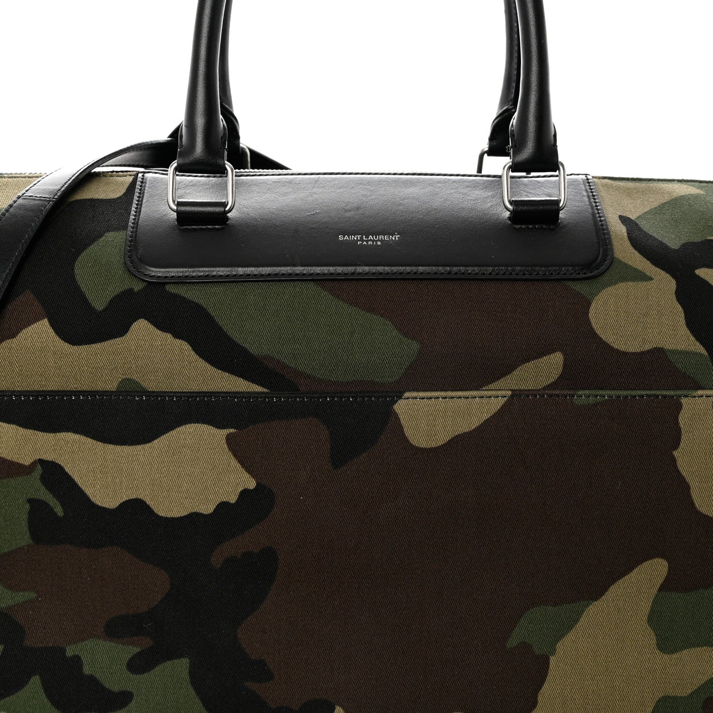 Gabardine Camouflage Duffle Bag Black Green