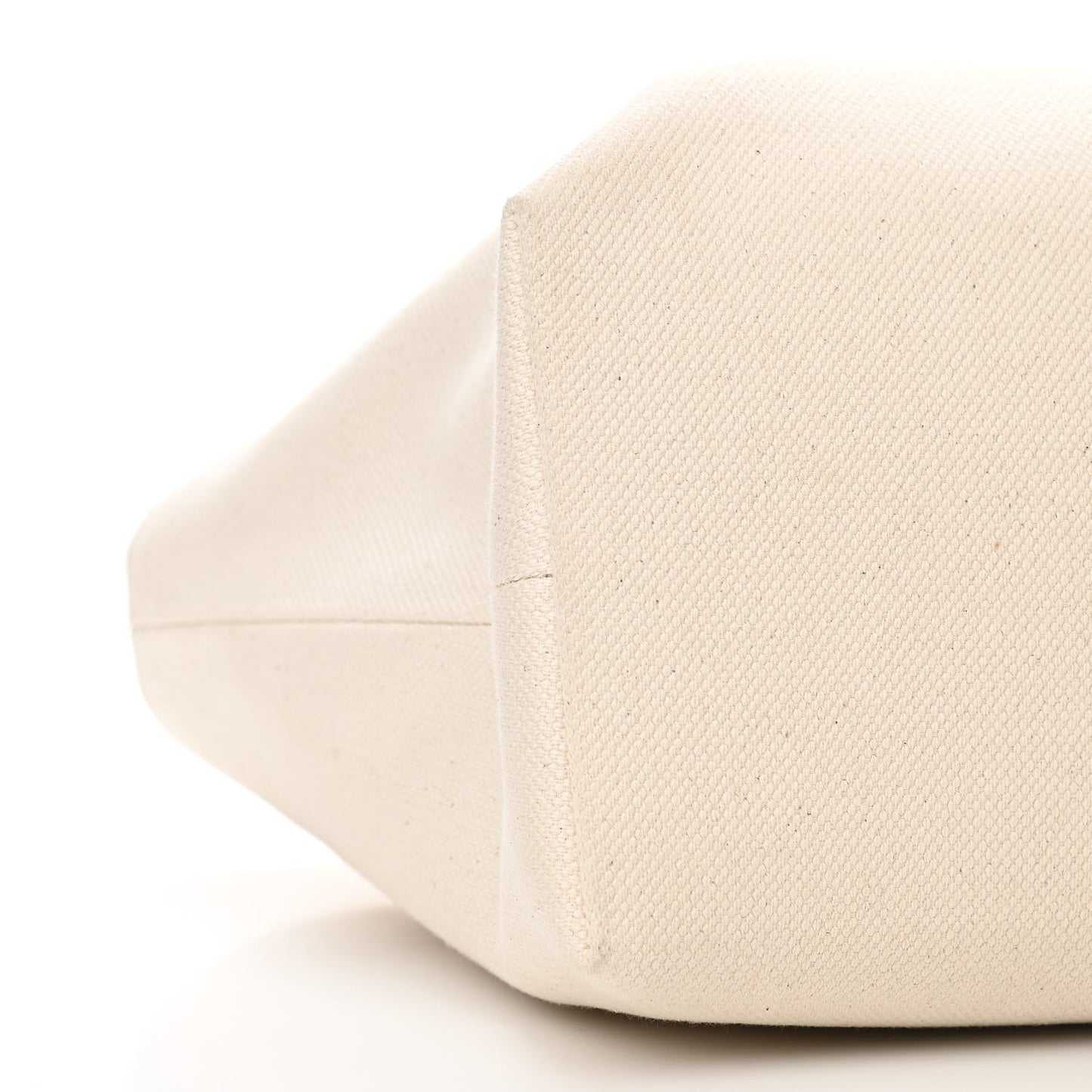 Canvas Calfskin Horizontal Cabas Natural Tan