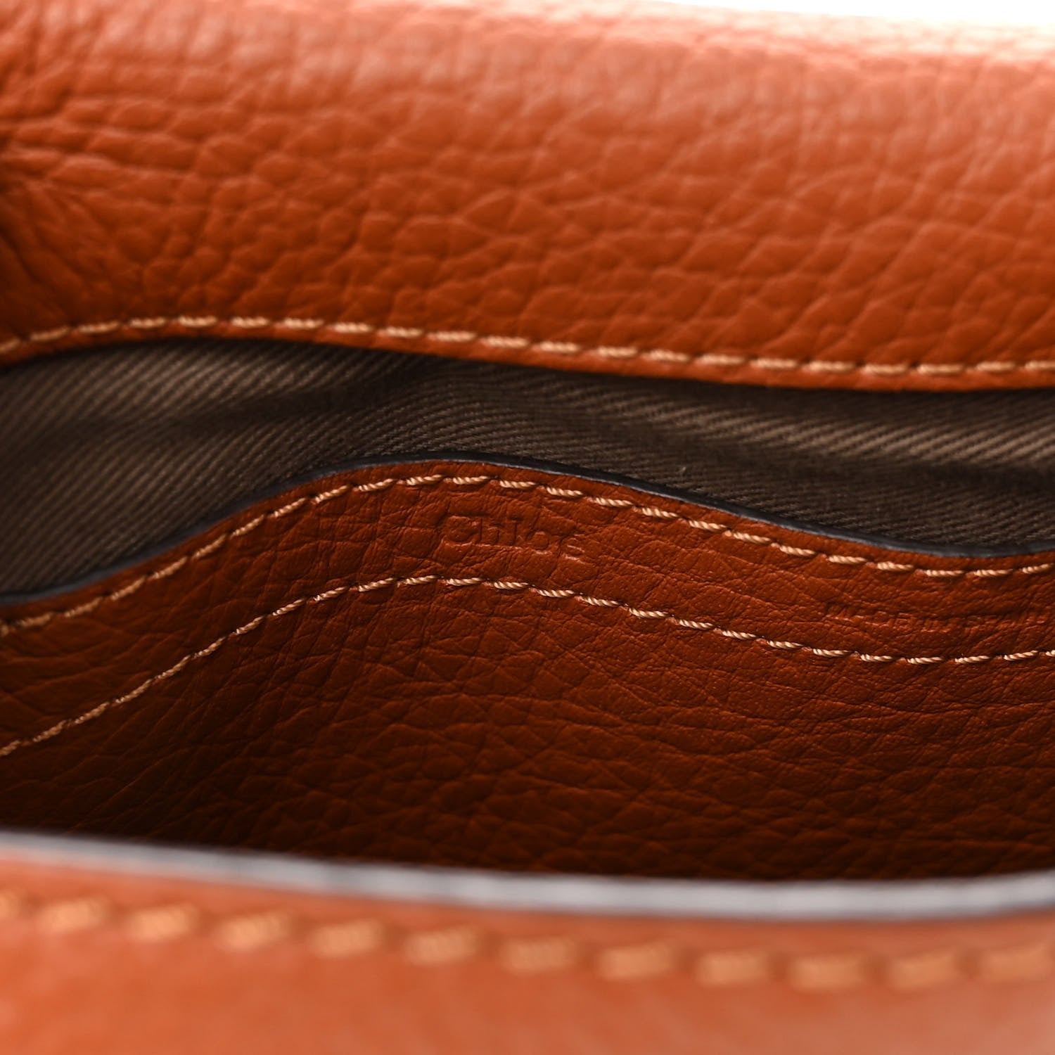Chloe Grained Calfskin Small Marcie Saddle Bag Tan 6 of 11