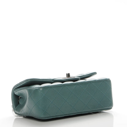 Chanel Caviar Quilted Mini Rectangular Flap Green 4 of 7
