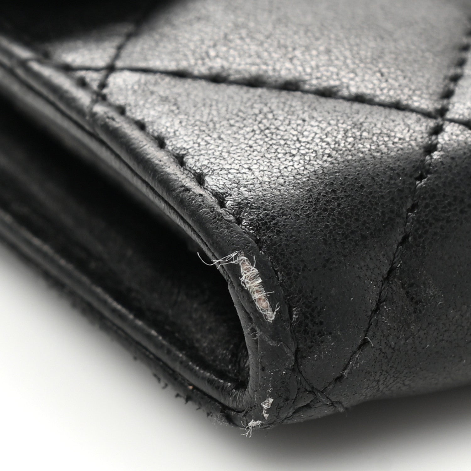 Chanel Lambskin Quilted Flap Card Holder Wallet Black 9 of 10
