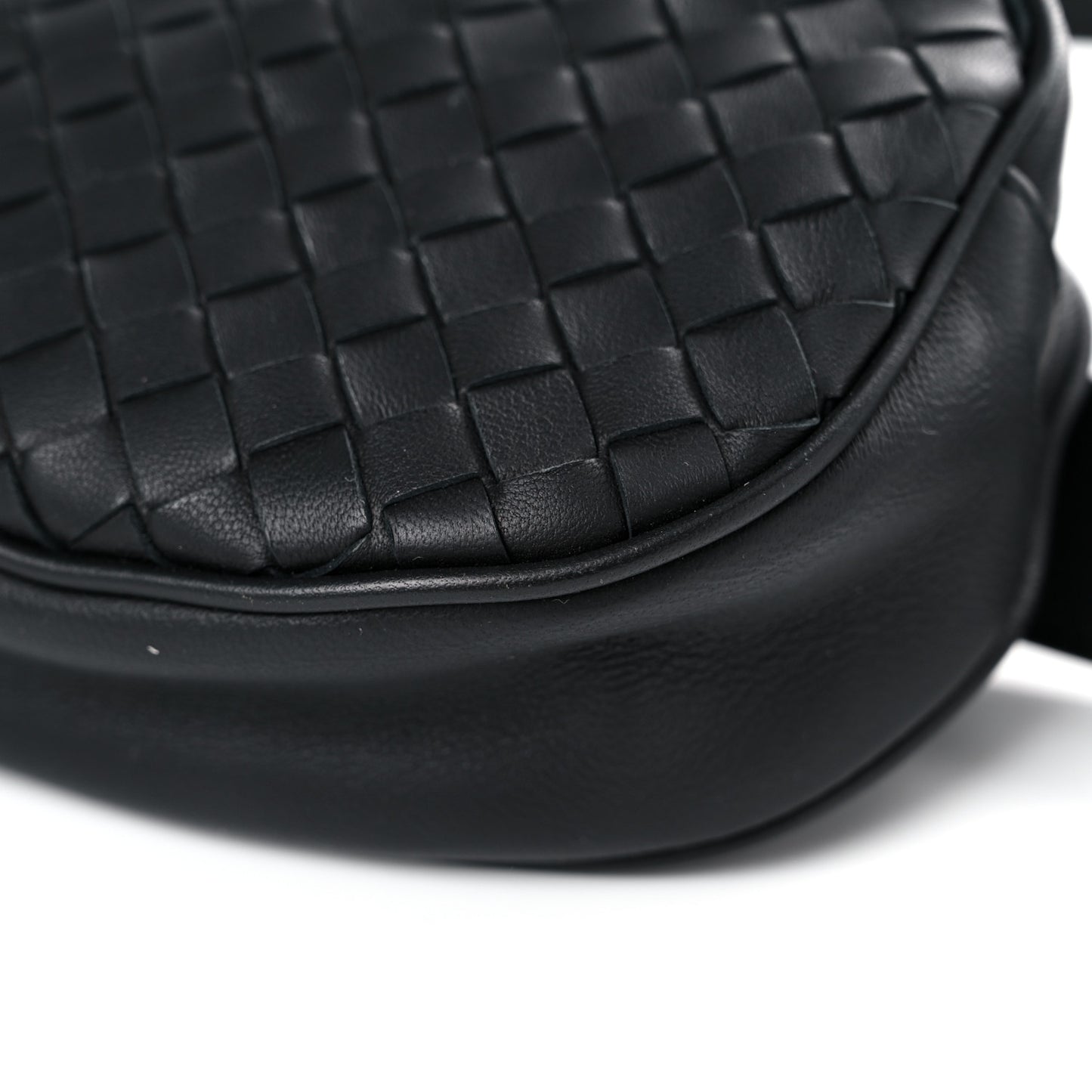 Nappa Intrecciato Belt Bag Black