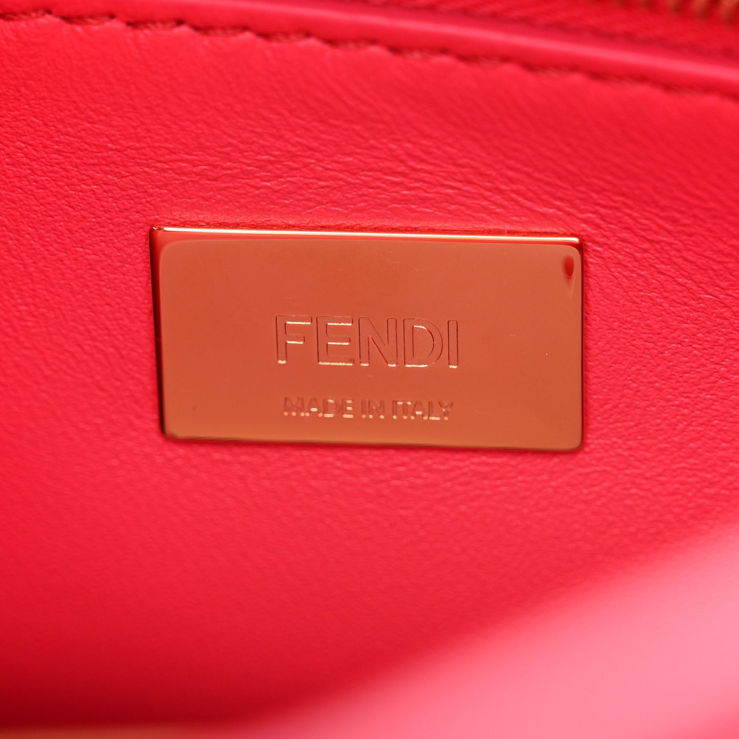 Nappa Stacked Bar Mini Peekaboo Iconic Satchel Lampone