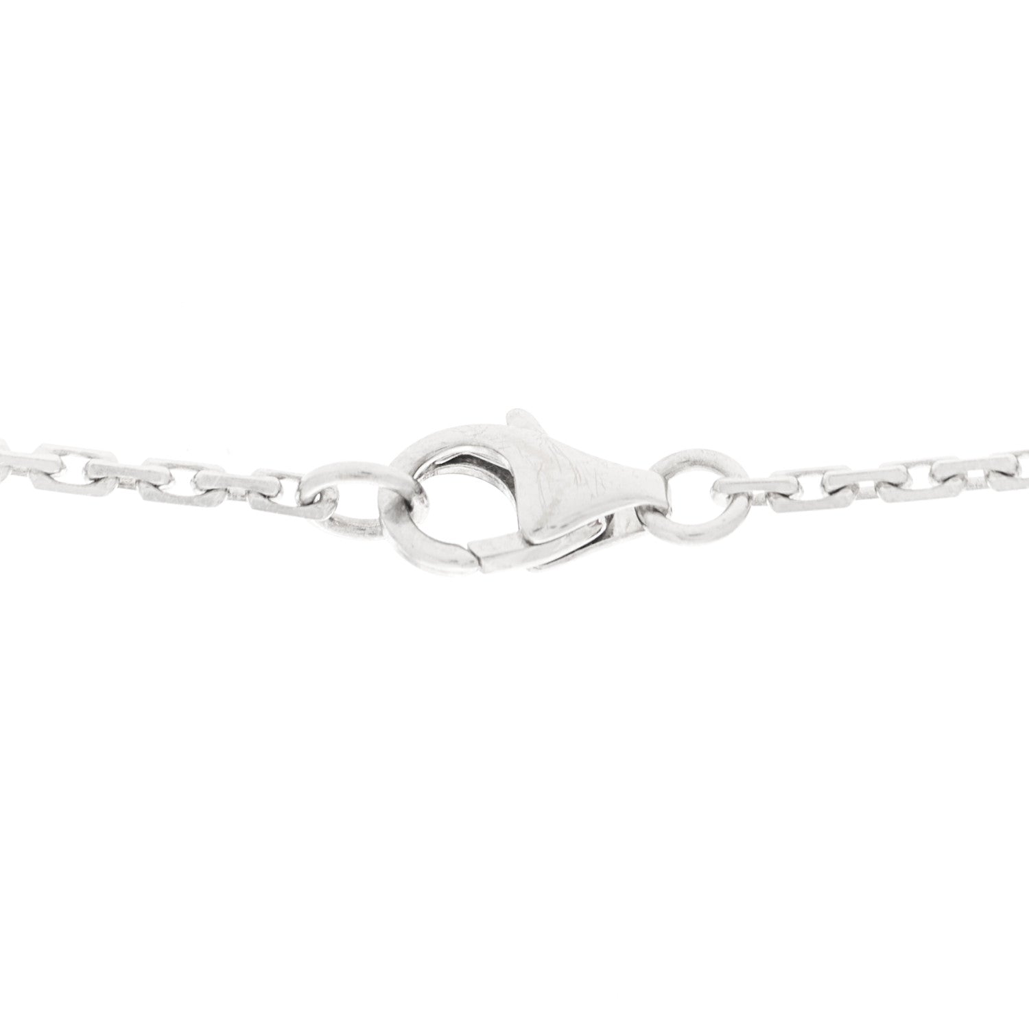 Cartier 18K White Gold Diamond Interlocking LOVE Necklace 5 of 10
