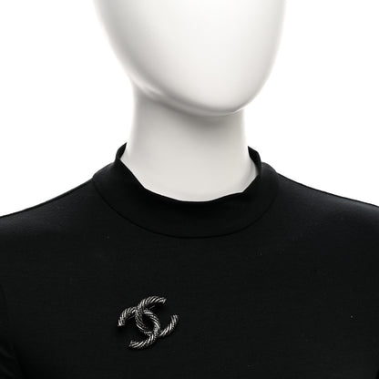 Chanel Ruthenium Twisted CC Brooch 2 of 4