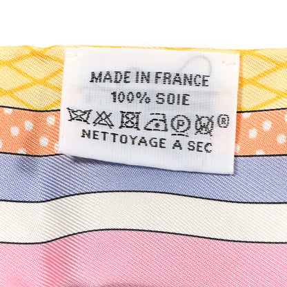 Hermes Silk Twilly Grand Theatre Nouveau White Vert Abricot 2 of 5