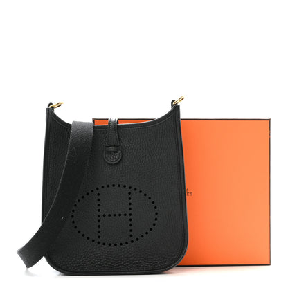 Hermes Taurillon Clemence Evelyne TPM Black 11 of 11