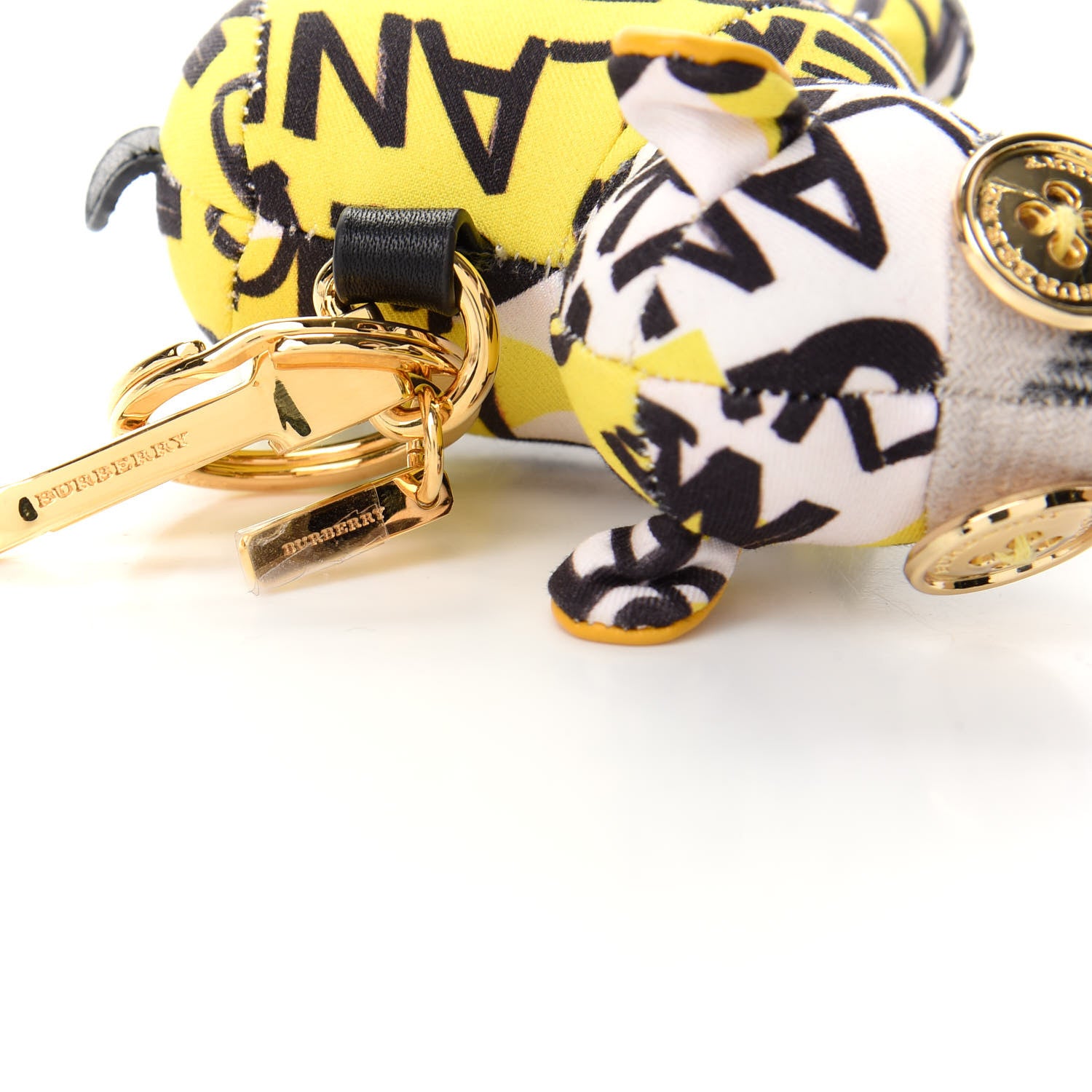 Burberry Cotton Graffiti Print Wendy the Sheep Bag Charm Yellow 5 of 6