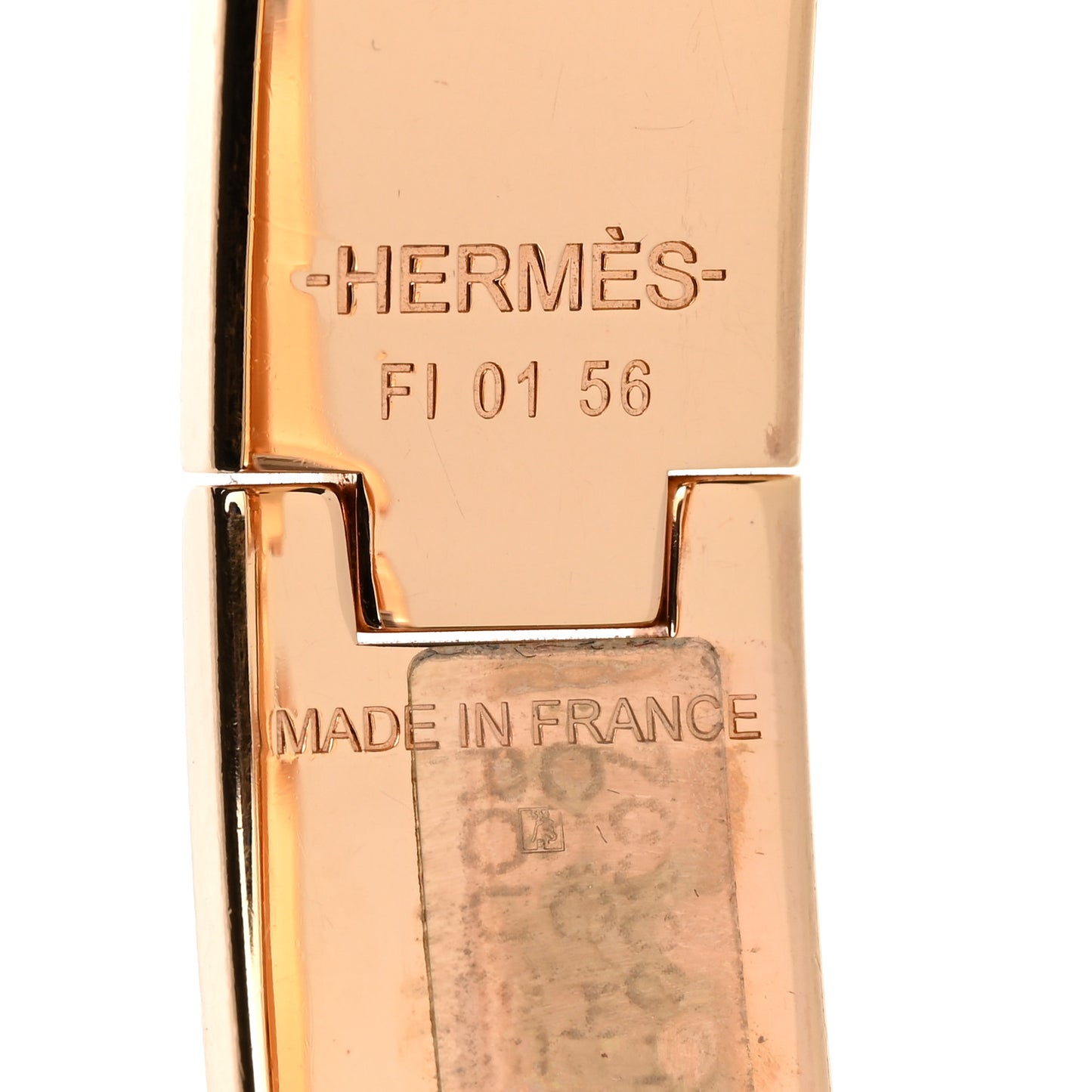 Enamel Narrow Clic Clac H Bracelet GM Rouge Corail