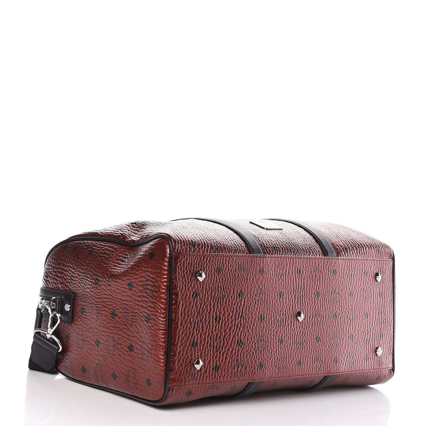 Metallic Visetos Medium Traveler Weekender Bag Scooter Red