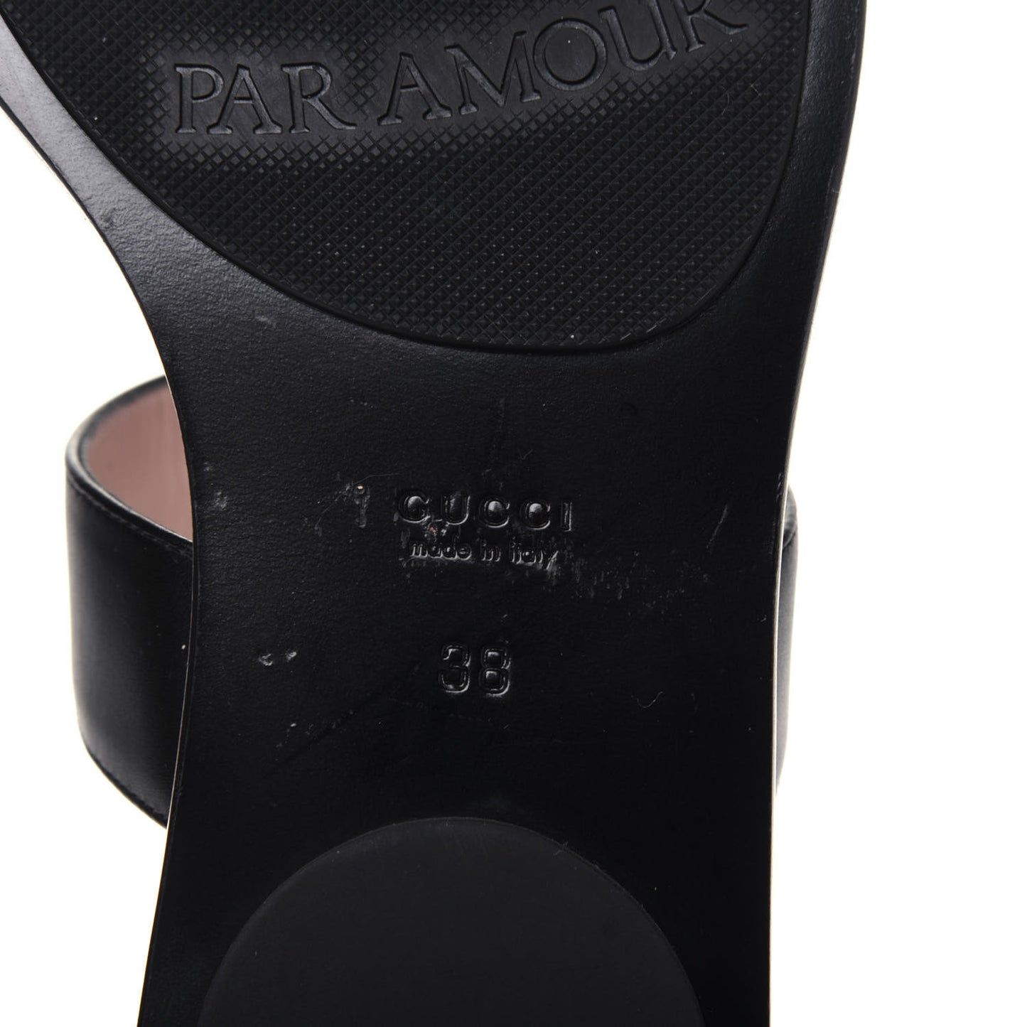 Calfskin GG Marmont Thong Sandals 38 Black
