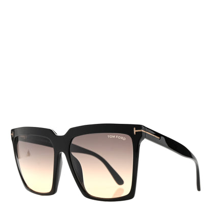 Tom Ford Acetate Sabrina Square Sunglasses TF764 Black 1 of 8