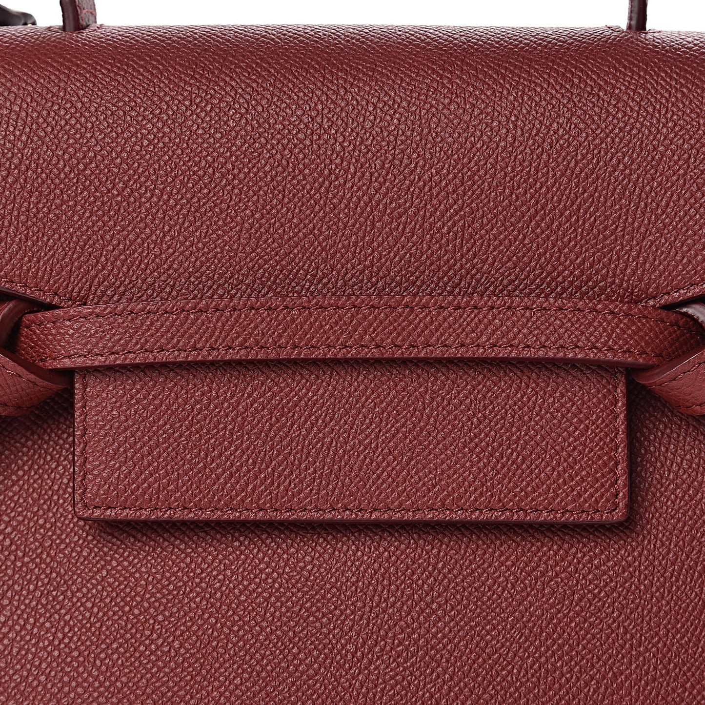 Grained Calfskin Nano Belt Bag Ruby