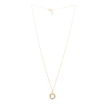 Cartier 18K Pink Yellow White Gold Diamond Trinity Pendant Necklace 3 of 5