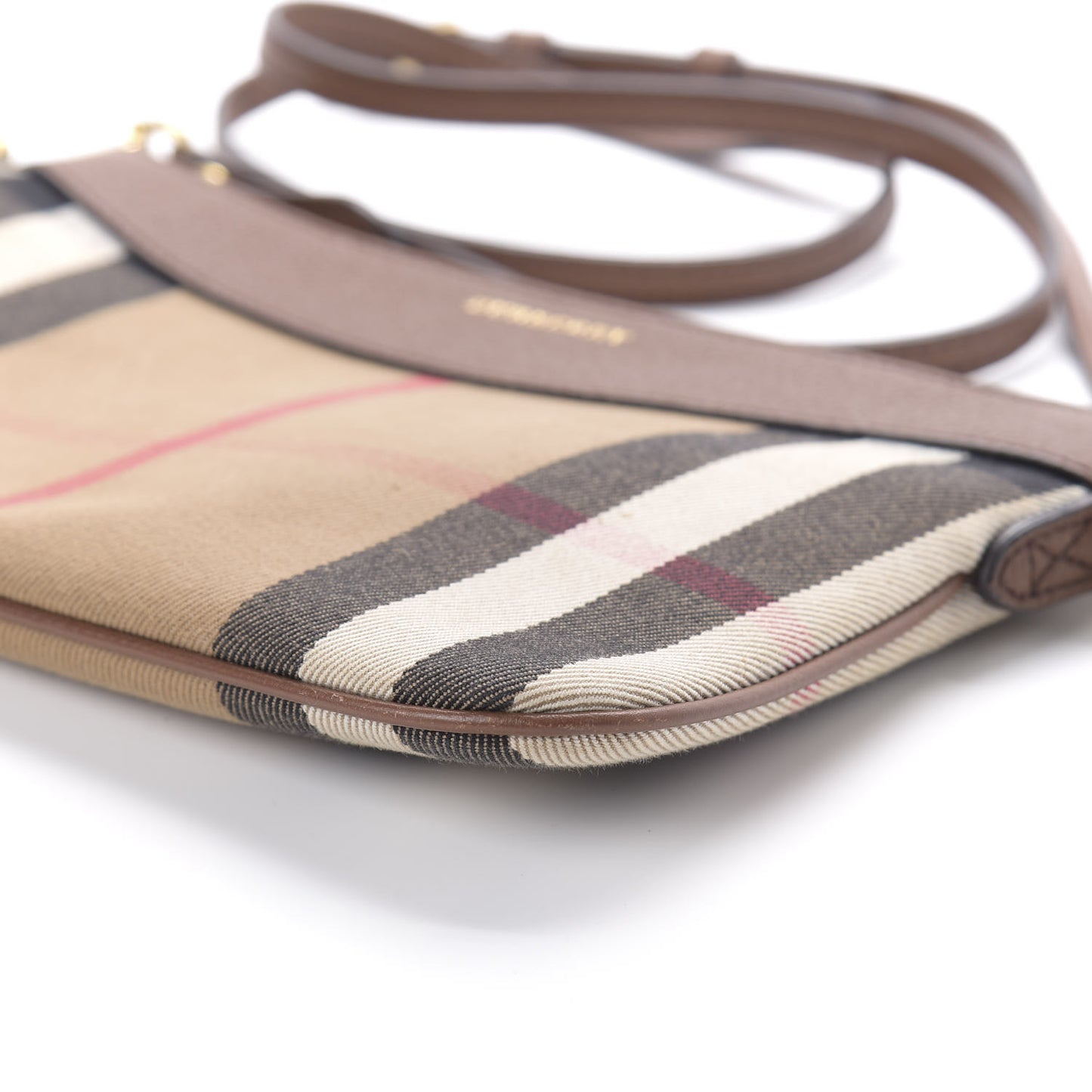House Check Derby Peyton Crossbody Clutch Bag Tan